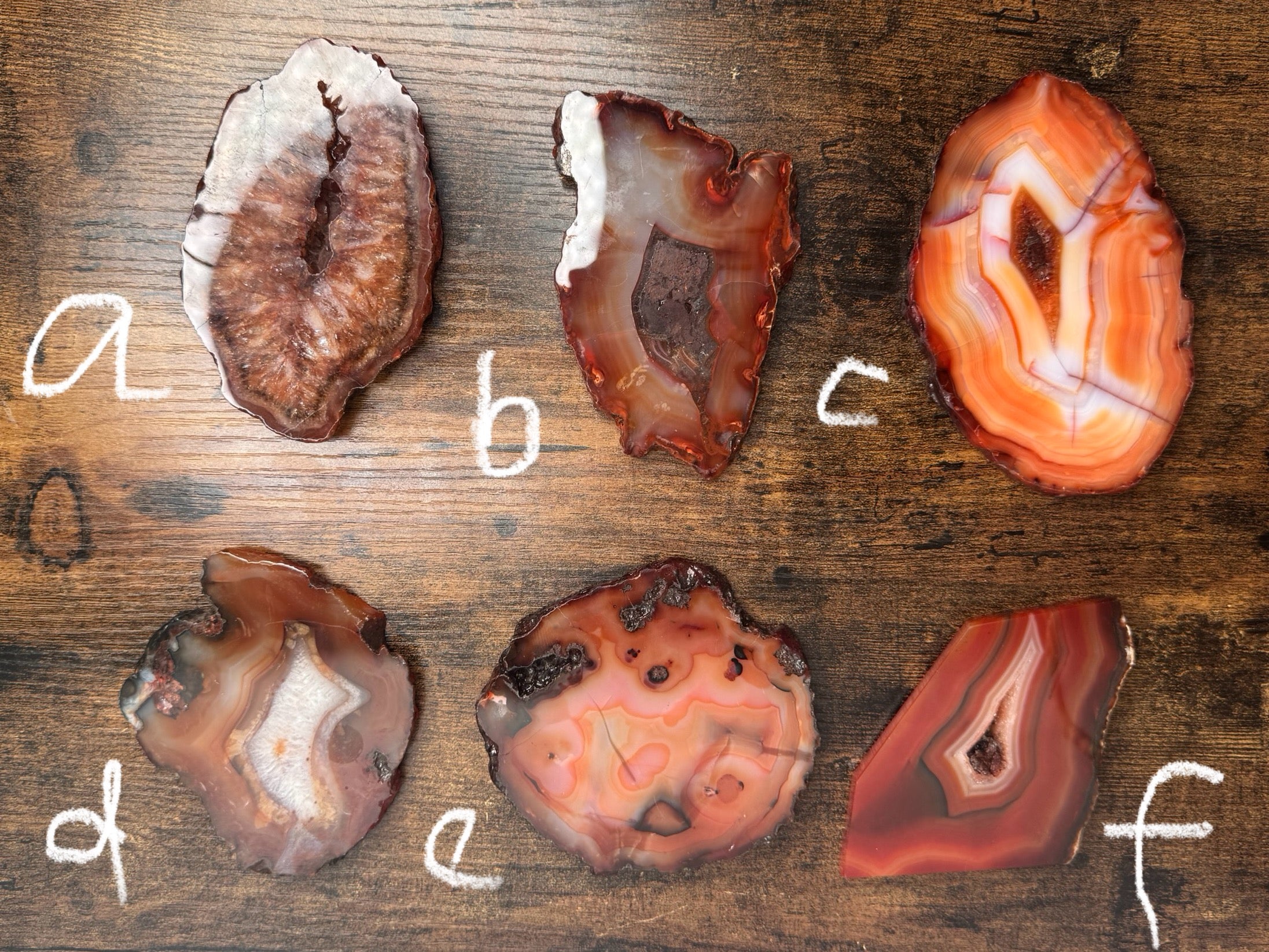 Quartz & Agate carnelian slice