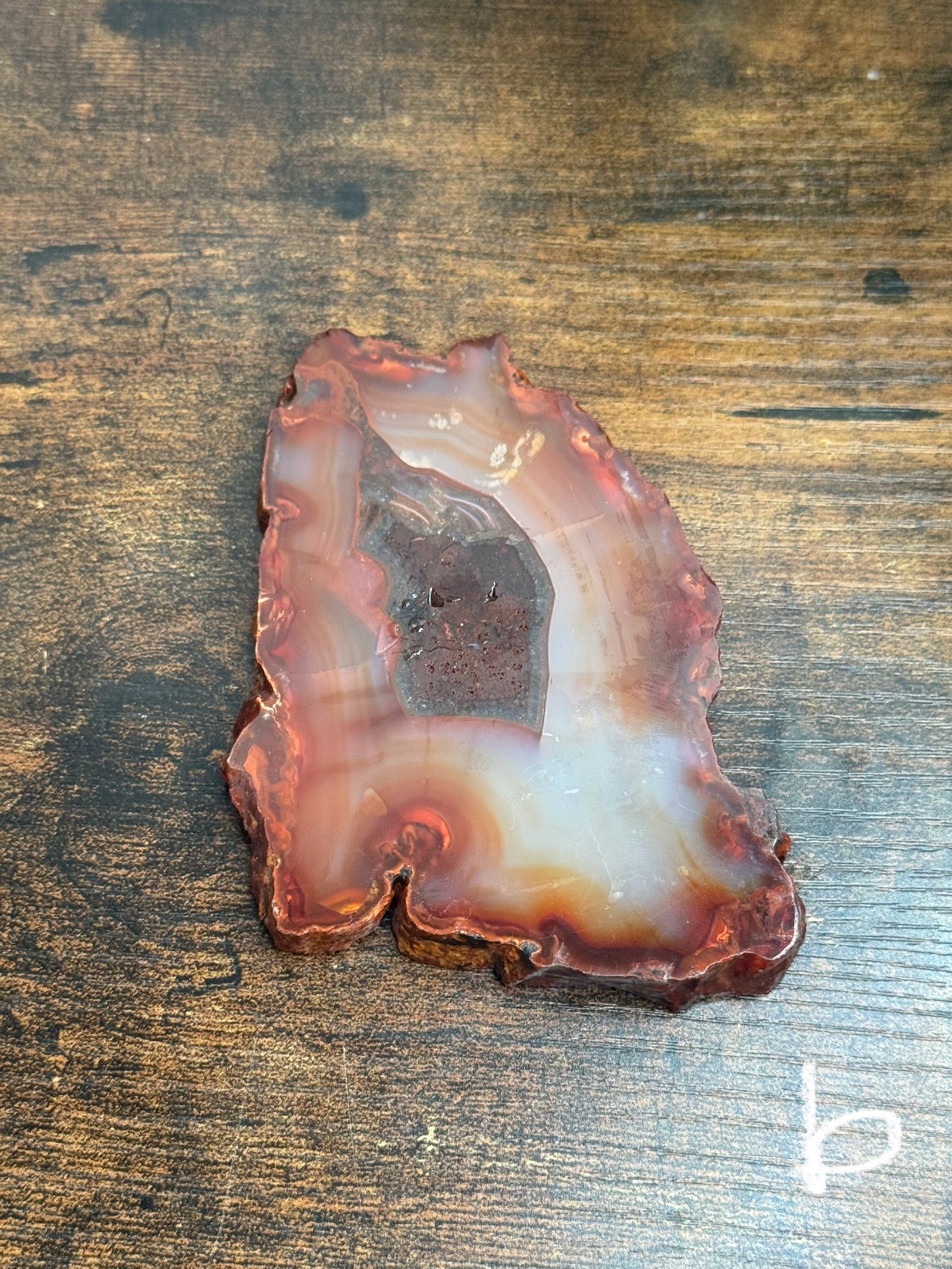 Quartz & Agate carnelian slice