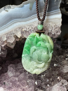 Burmese Jade lotus rooster